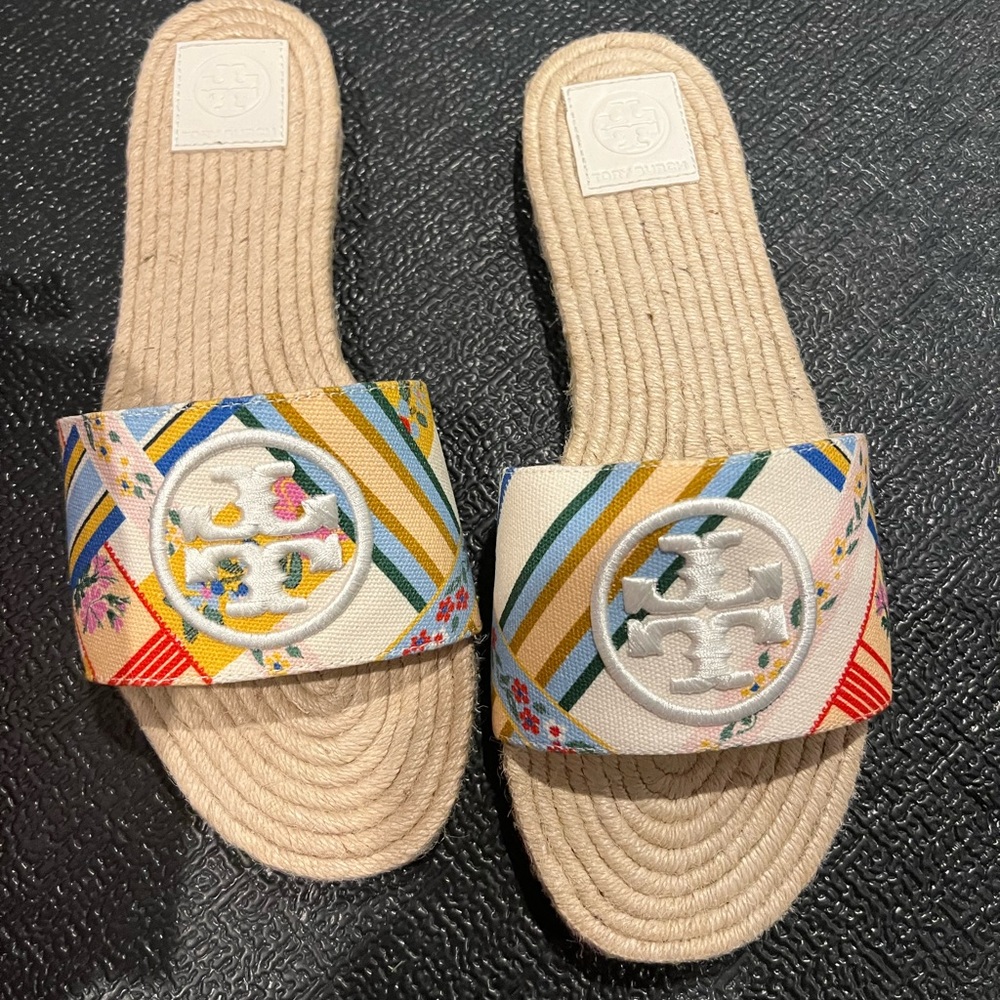 Tory Burch Open Toe Espadrille Size 10